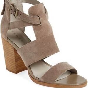 Indigo Nordstrom Sandals Size 5.5 Tan Hinge Cora Block Heel Ankle Strap